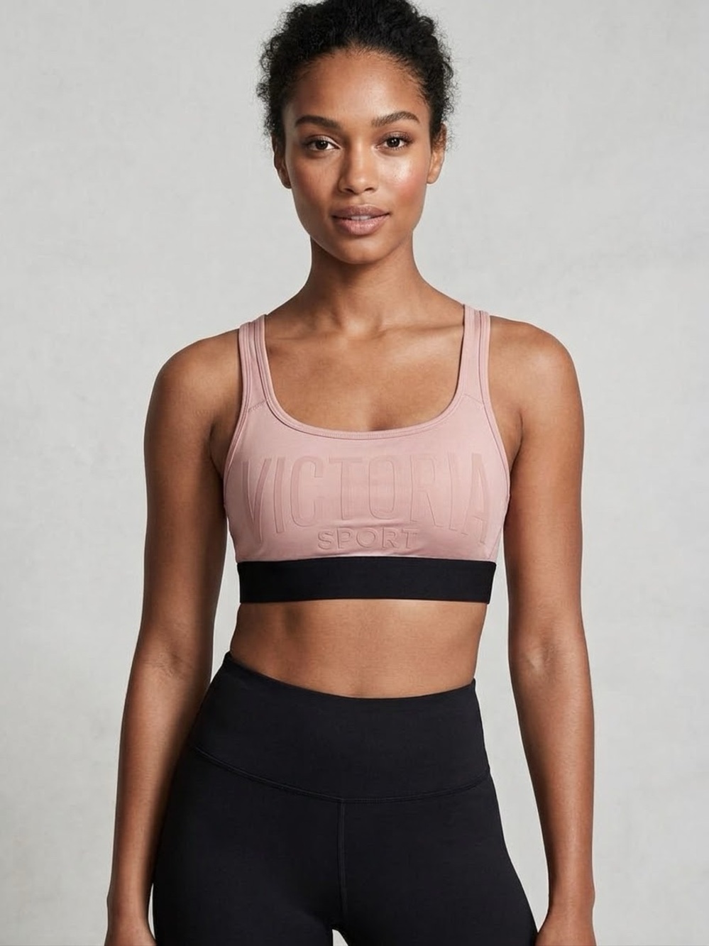 Victoria's Secret Pink Scoop Sports Bra with Black Band
